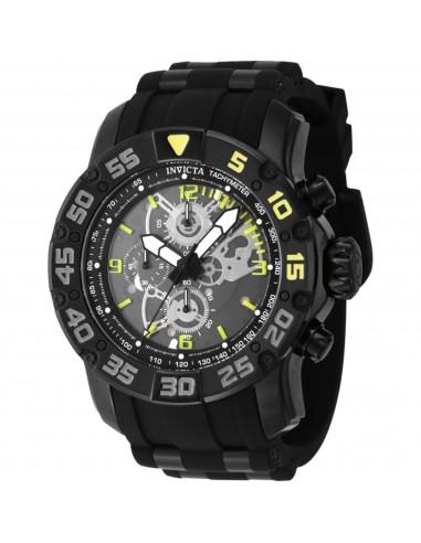 Invicta Men's Watch - Invicta Racing Quartz Grey, Yellow, Black Bezel Strap | 48062 du meilleur 