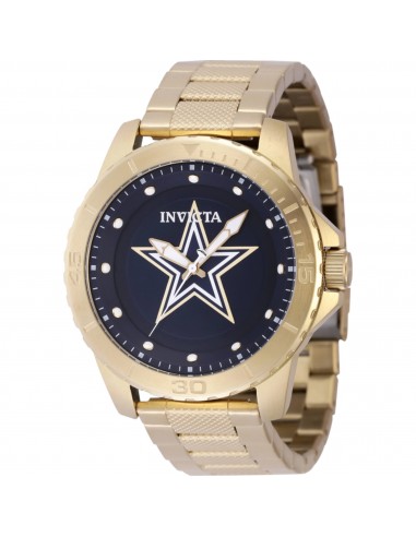 Invicta Men's Watch - NFL Dallas Cowboys Quartz Blue Dial Yellow Gold Bracelet | 48091 pas cher 