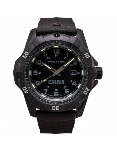 ProTek Men's Watch - USMC Series Quartz Black Dial Genuine Rubber Strap Dive | 1011 À commander