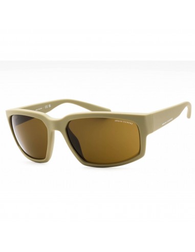 Armani Exchange Men's Sunglasses - Matte Beige Rectangular Frame | 0AX4142SU 834873 l'évolution des habitudes 