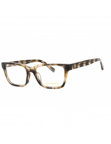 Tory Burch Women's Eyeglasses - Striped Olive Tortoise Rectangular | 0TY2118U 1847 brillant des détails fins