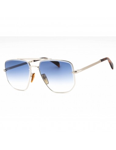 David Beckham Men's Sunglasses - Palladium Aviator Full Rim Frame | DB 7001/S 0010 08 brillant des détails fins