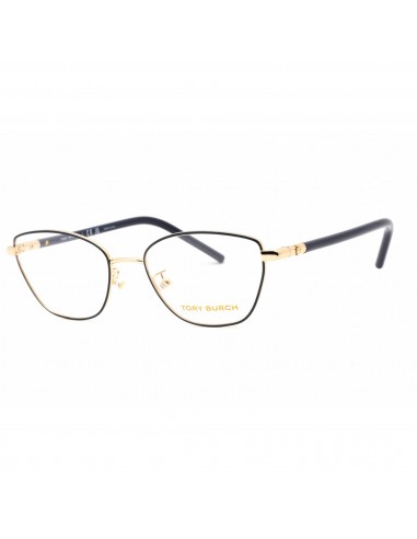 Tory Burch Women's Eyeglasses - Shiny Gold/Navy Metal Cat Eye Frame | 0TY1074 3311 Paris Déstockage Promo