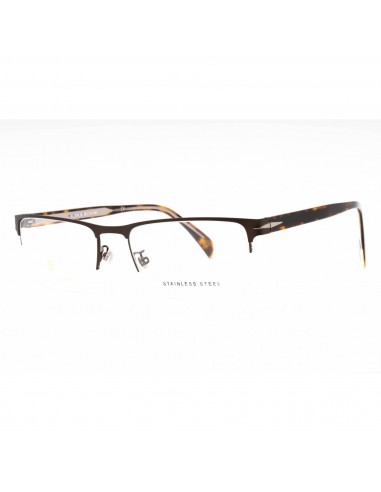 David Beckham Men's Eyeglasses - Brown Matte Ruthenium Half Rim | DB 1068 005N 00 en ligne des produits 