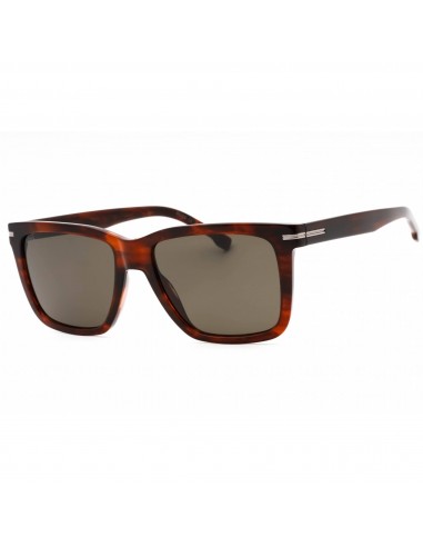 Hugo Boss Men's Sunglasses - Brown Horn Rectangular Full Rim | BOSS 1598/S 0EX4 IR s'inspire de l'anatomie humaine