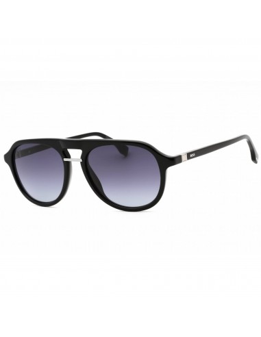 Hugo Boss Men's Sunglasses - Black Aviator Shape Full Rim Frame | BOSS 1435/S 0807 9O une grave pollution 