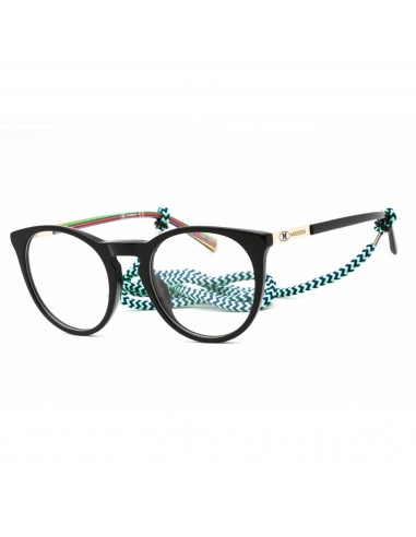 M Missoni Women's Eyeglasses - Black Plastic Round Full Rim Frame | MMI 0050 0807 00 2023