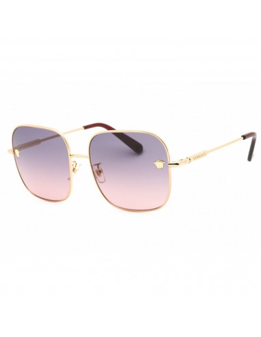 Versace Women's Sunglasses - Gold Metal Square Shape Full Rim Frame | 0VE2246D 1002I6 offre 