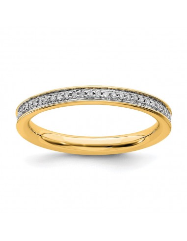 Sterling Silver Stackable Expressions & Diamonds Gold-plated Ring | QSK492 pour bénéficier 