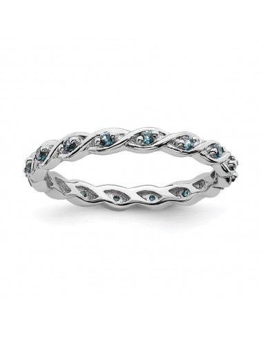 Sterling Silver Stackable Expressions Aquamarine Ring | QSK1472 plus qu'un jeu 