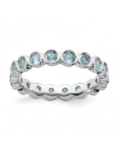 Sterling Silver Stackable Expressions Aquamarine Ring | QSK388 Toutes les collections ici