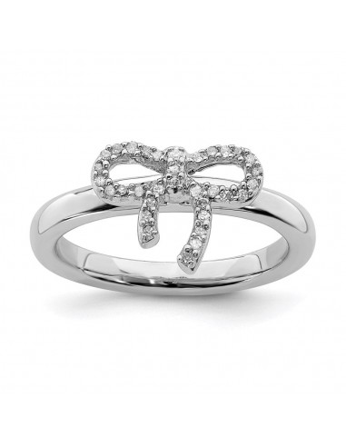 Sterling Silver Stackable Expressions Bow Diamond Ring | QSK330 s'inspire de l'anatomie humaine