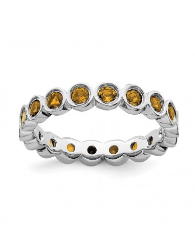 Sterling Silver Stackable Expressions Citrine Ring | QSK396 À commander