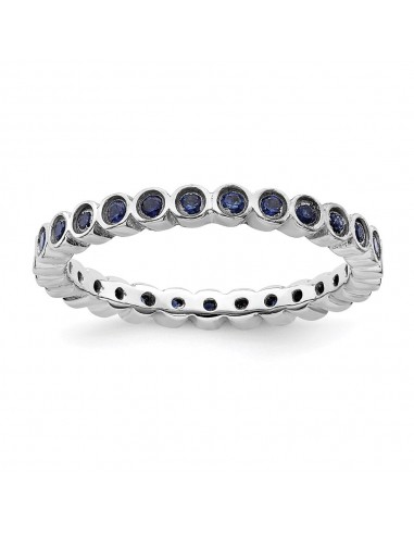 Sterling Silver Stackable Expressions Created Sapphire Ring | QSK370 vente chaude votre 