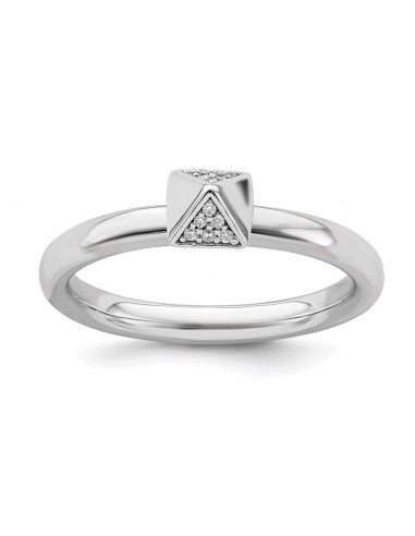 Sterling Silver Stackable Expressions Diamond Ring | QSK2181 Comparez et commandez 