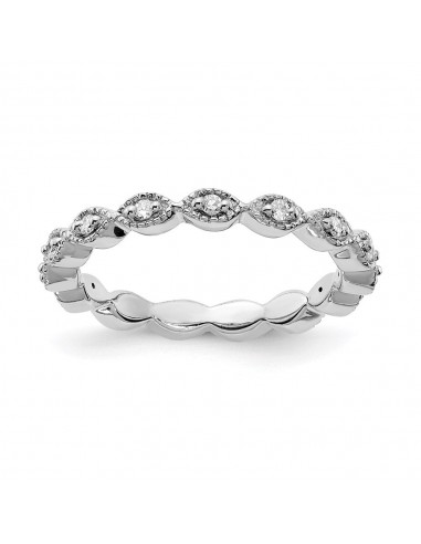 Sterling Silver Stackable Expressions Diamond Ring | QSK333 l'évolution des habitudes 