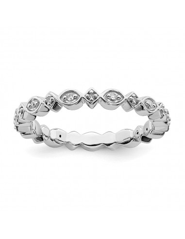 Sterling Silver Stackable Expressions Diamond Ring | QSK339 pas cher chine