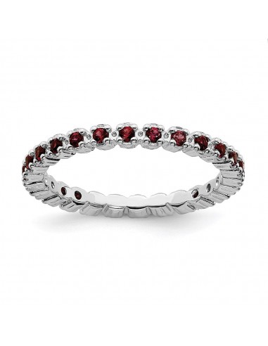 Sterling Silver Stackable Expressions Garnet Ring | QSK350 outlet