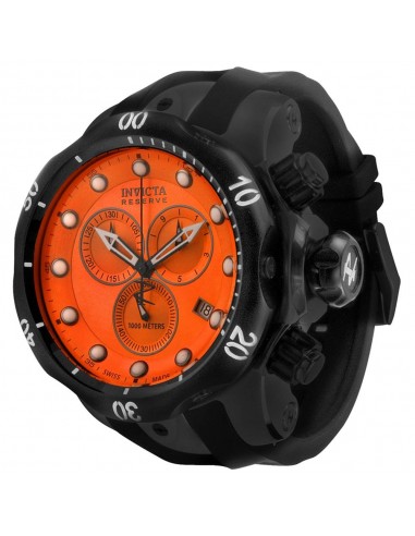 Invicta 5735 Men's Subaqua Venom Reserve Orange Dial Black IP Steel Black Rubber Strap Chronograph Dive Watch du meilleur 