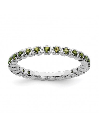 Sterling Silver Stackable Expressions Peridot Ring | QSK357 le concept de la Pate a emporter 