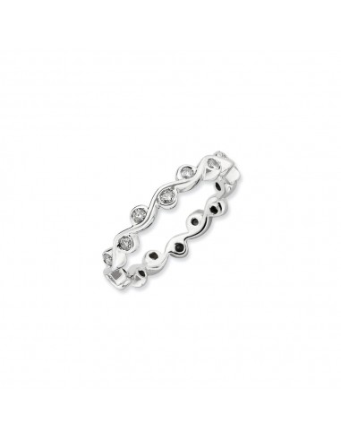 Sterling Silver Stackable Expressions Polished Diamond Ring | QSK635 d'Europe débarque