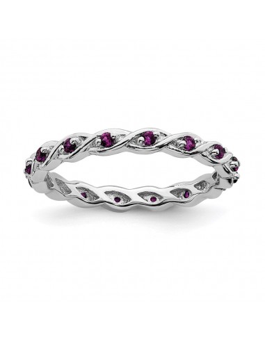 Sterling Silver Stackable Expressions Rhodolite Garnet Ring | QSK1475 ou a consommer sur place