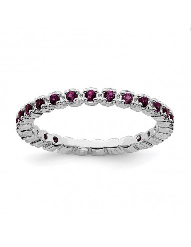 Sterling Silver Stackable Expressions Rhodolite Garnet Ring | QSK355 vous aussi creer 