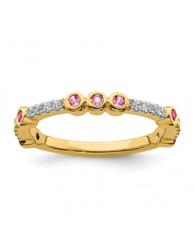 14k Stackable Expressions Pink Tourmaline and Diamond Ring | SK2073 à prix réduit toute l'année