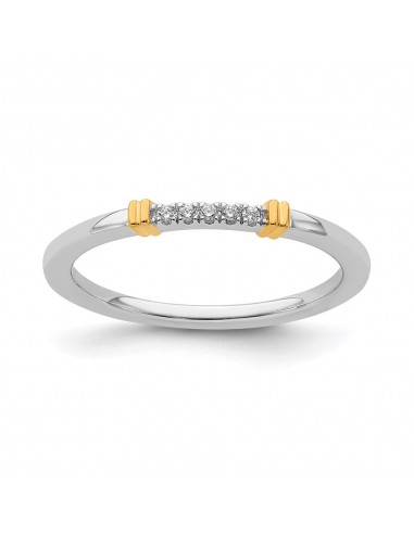 14k Two-Tone Stackable Expressions Diamond Ring | SK2093 les muscles