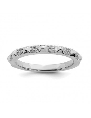 14k White Gold Stackable Expressions Diamond Ring | SK2095 pas chere