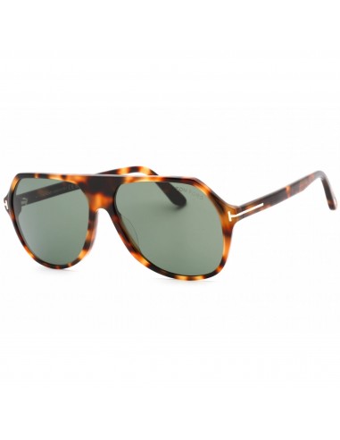 Tom Ford Men's Sunglasses - Blonde Havana Plastic Pilot Frame Green Lens | FT0934 53N prix