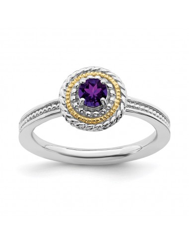 Sterling Silver & 14k Stackable Expressions Sterling Silver Amethyst Ring | QSK915 2024