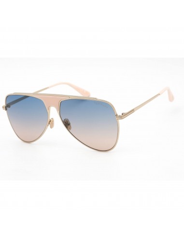 Tom Ford Unisex Sunglasses - Shiny Rose Gold Metal Pilot Full Rim Frame | FT0935 28W 50-70% off 