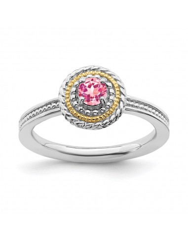 Sterling Silver & 14k Stackable Expressions Pink Tourmaline Ring | QSK923 en ligne des produits 