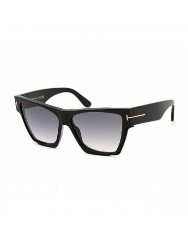 Tom Ford Women's Sunglasses - Shiny Black Plastic Cat Eye Shape Frame | FT0942 01B pas cheres