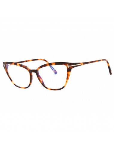 Tom Ford Women's Eyeglasses - Blonde Havana Plastic Cat Eye Shape Frame | FT5825-B 053 livraison gratuite