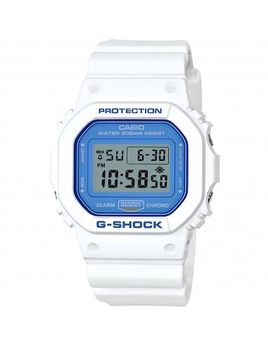 Casio Men's Watch - G-Shock Chronograph Grey Dial White Resin Strap | DW5600WB-7 ouvre sa boutique