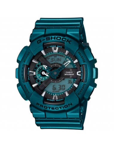 Casio Men's Watch - G-Shock Green and Black Ana-Digi Dial Resin Strap | GA-110NM-3A Paris Déstockage Promo