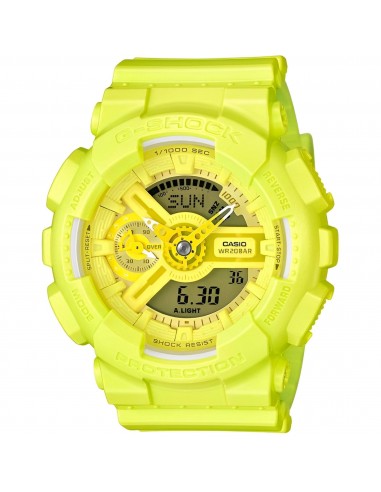 Casio Women's Watch - G-Shock Analog-Digital Dial Yellow Resin Strap | GMAS110VC-9A Profitez des Offres !