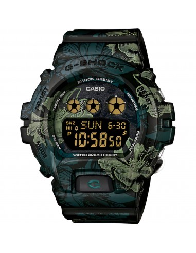 Casio Women's Watch - G-Shock Green Floral Printed Resin Strap Digital | GMDS6900F-1 Faites des économies