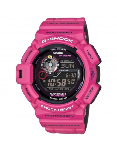 Casio Men's Watch - G-Shock Mudman World Time Pink Resin Strap Digital | GW9300SR-4 prix