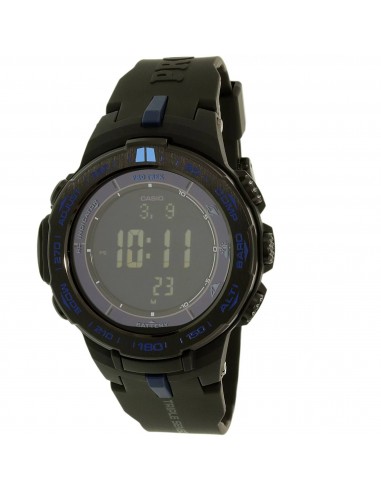 Casio Men's Watch - Pro Trek World Timer Black Case Resin Strap | PRW3100Y-1 Dans la société mordern