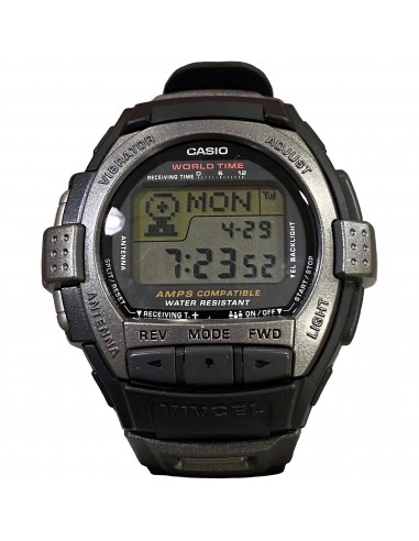 Casio Men's Watch - Vivcel Grey Digital Dial Strap Cell Phone Vibration | VCL120-1 meilleur choix