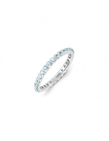 Sterling Silver Stackable Expressions Blue Topaz Ring | QSK1188 Véritable concentré