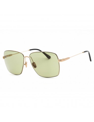 Tom Ford Unisex Sunglasses - Shiny Rose Gold Metal Square Shape Frame | FT0994 28N Comparez plus de prix