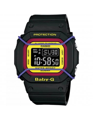 Casio Women's Watch - Baby-G Red, Yellow and Black Digital Dial Strap | BGD501-1B en ligne des produits 