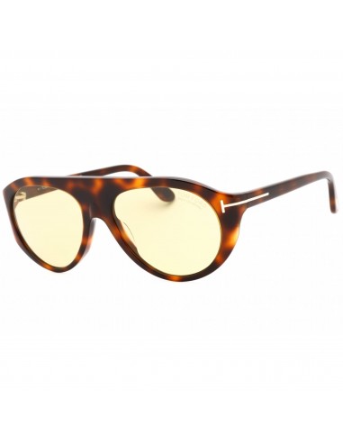 Tom Ford Men's Sunglasses - Blonde Havana Plastic Pilot Full Rim Frame | FT1001 53E En savoir plus