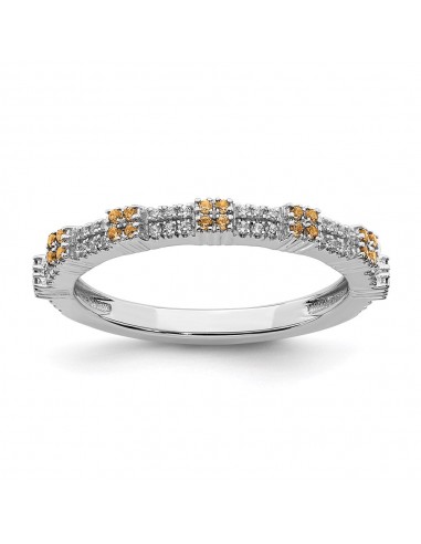 Sterling Silver Stackable Expressions Citrine & Diamond Ring | QSK2158 Vous souhaitez 