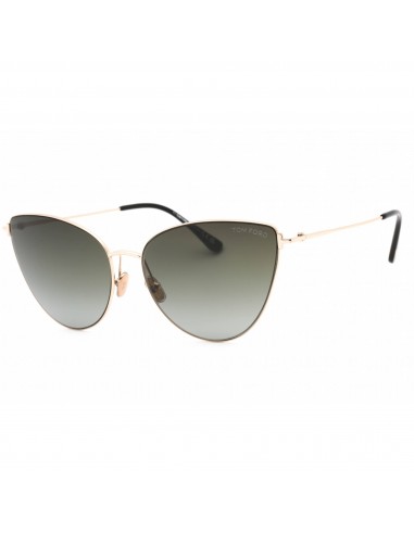 Tom Ford Women's Sunglasses - Shiny Rose Gold Metal Cat Eye Shape Frame | FT1005 28B est présent 