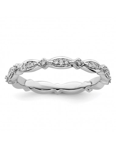 Sterling Silver Stackable Expressions Diamond Ring | QSK1046 Comparez et commandez 